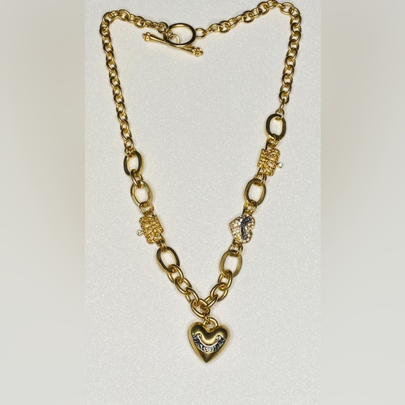 Juicy Couture Y2K vintage Gold Heart Charm Necklace - Picture 2 of 11